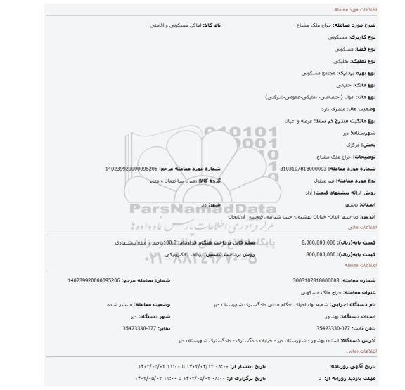 حراج ملک مشاع