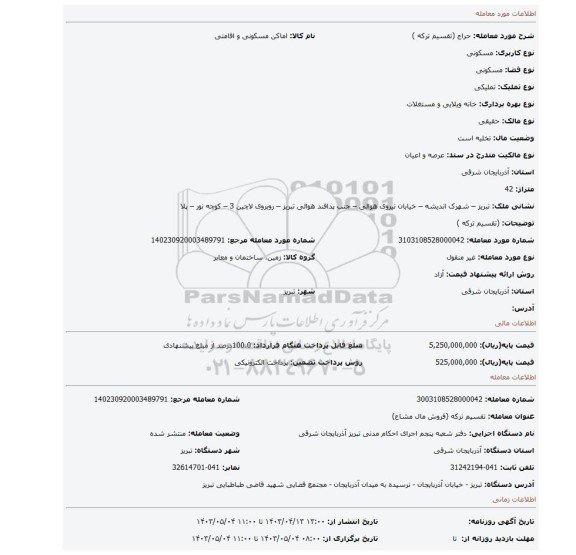 (تقسیم ترکه )