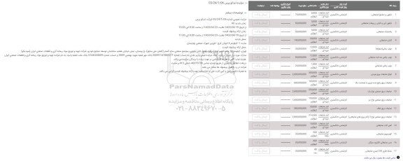 مزایده ضایعات نایلون و مشمع....