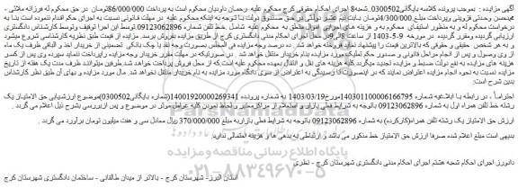 مزایده فروش حق الامتیاز یک رشته تلفن همراه(کارکرده)