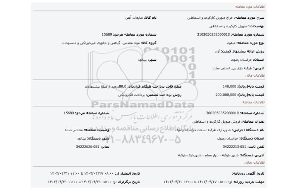 منوریل کارکرده و اسقاطی