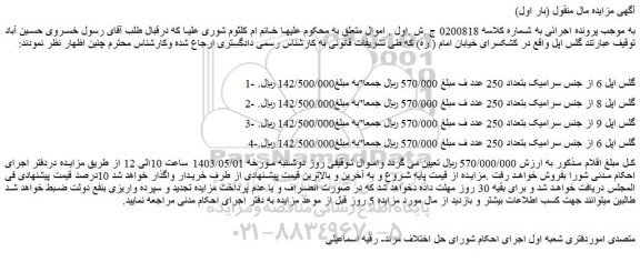 مزایده گلس اپل 