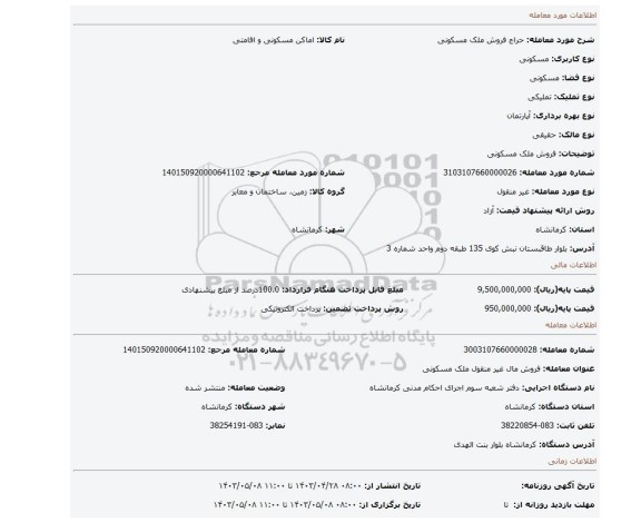 فروش ملک مسکونی