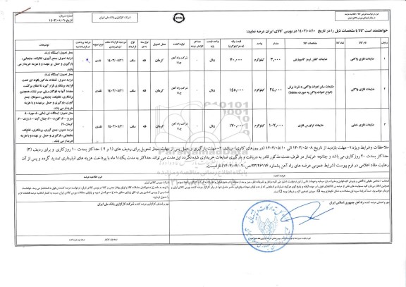 مزایده ضایعات فلزی واگنی و ... 