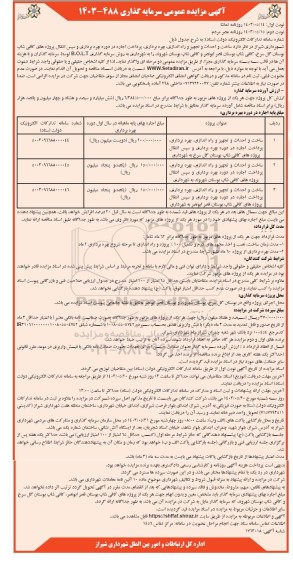 فراخوان مزایده و مناقصه ساخت و احداث و تجهیز و راه اندازی، بهره برداری، پرداخت اجاره در دوره بهره برداری و سپس انتقال پروژه های کافی شاپ