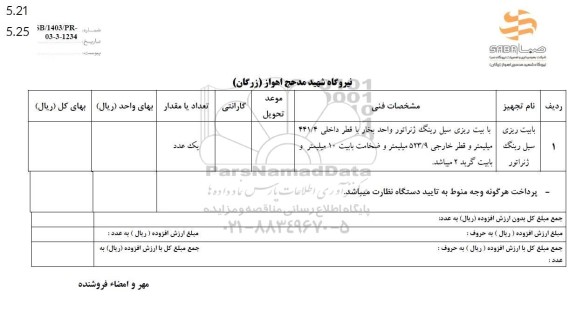 استعلام بابیت ریزی سیل رینگ ژنراتور