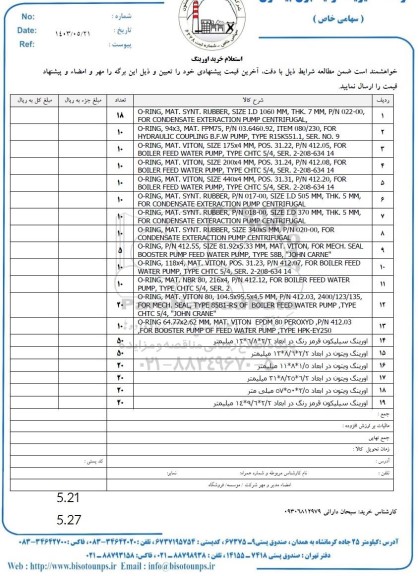 استعلام خرید اورینگ