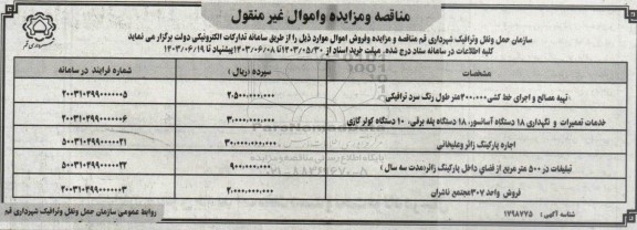 مناقصه و مزایده فروش واحد 307 مجتمع و...