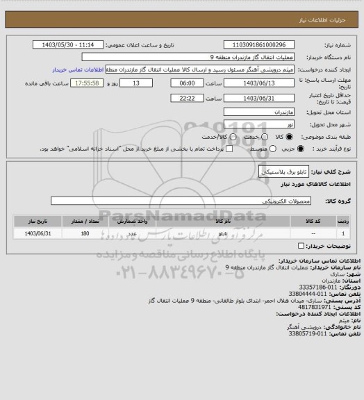 استعلام تابلو برق پلاستیکی