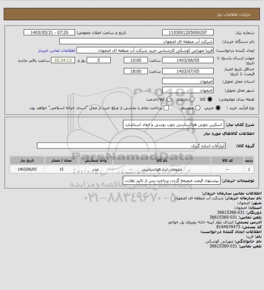 استعلام اسکرین چوبی هواشناسی چوب روسی و ابعاد استاندارد