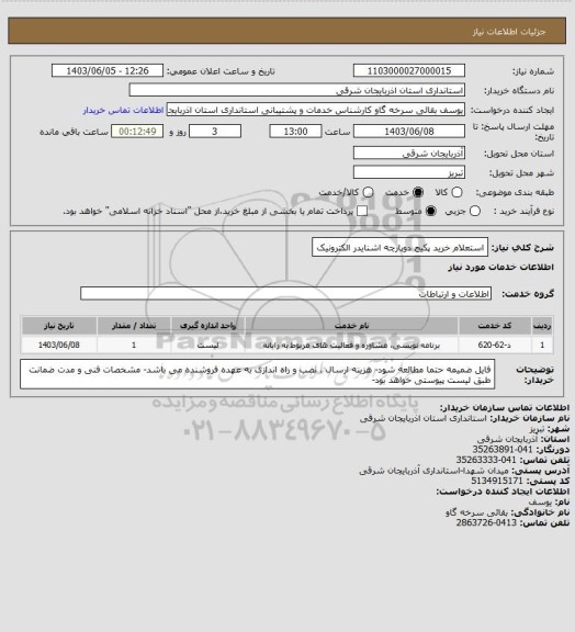 استعلام استعلام خرید پکیج دوپارچه اشنایدر الکترونیک