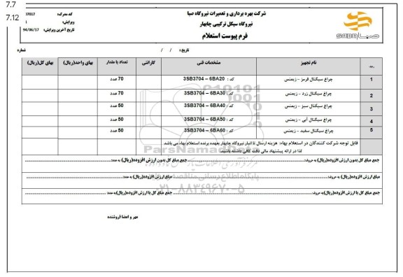 استعلام چراغ سیگنال قرمز...