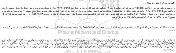 مزایده فروش هشت دستگاه تلویزیون ال جی 32 اینچ کار کرده