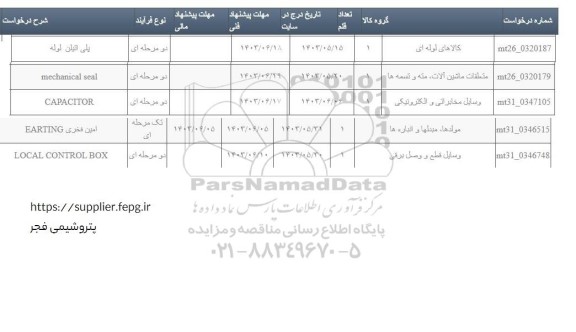 استعلام پلی اتیلن لوله ....