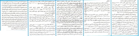 مزایده فروش یک قطعه مسکونی به پلاک ثبتی 10202 فرعی از 101 اصلی