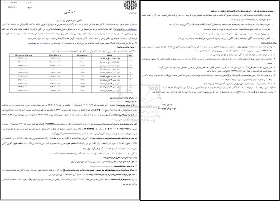 مزایده واگذاری سرقفلی تعداد 10 باب مغازه مجتمع تجاری - نوبت سوم 