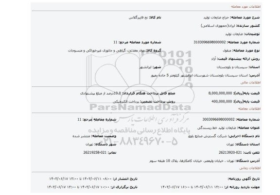 مزایده، ضایعات تولید
