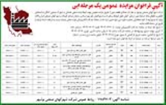 مزایده واگذاری تعدادی قطعه زمین