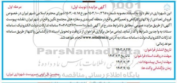 مزایده فروش تعدادی از پلاکهای کارگاهی و تعمیرگاهی
