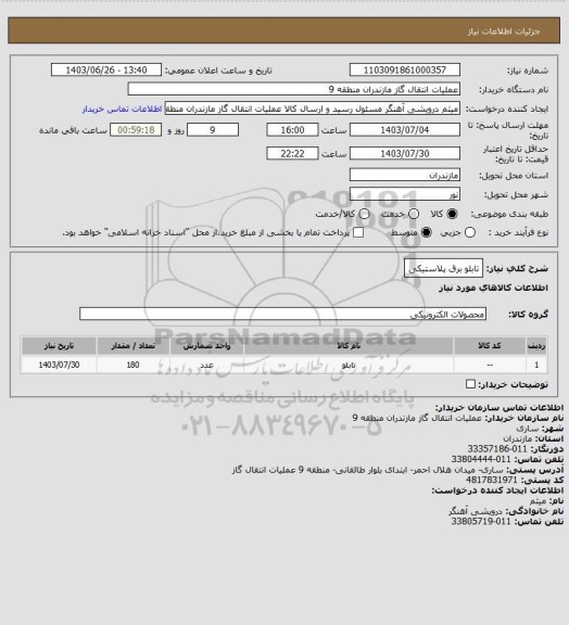 استعلام تابلو برق پلاستیکی