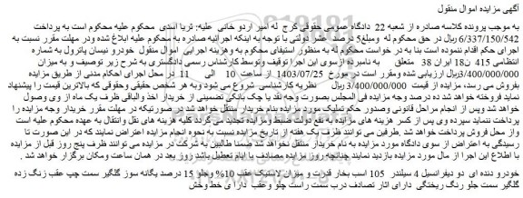 مزایده خودرو نیسان پاترول