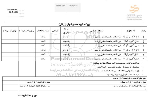 استعلام لاینر (گاورنر 2 و 3)...
