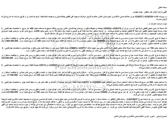 مزایده فروش خانه و محوطه