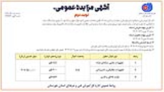 آگهی مزایده تجهیزات جانبی رایانه ای....- نوبت دوم
