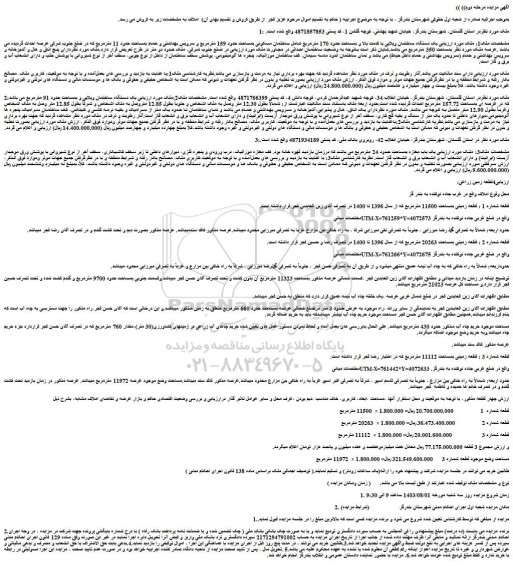 مزایده فروش یک دستگاه ساختمان ویلایی با قدمت بالا و بمساحت حدود 170 مترمربع
