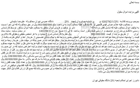 مزایده شامل1- 10 کارتن کفش مردانه شامل تعداد 60 جفت کفش مردانه مارک اکو و..