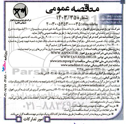 مناقصه احداث نیروگاه خورشیدی - نوبت دوم 