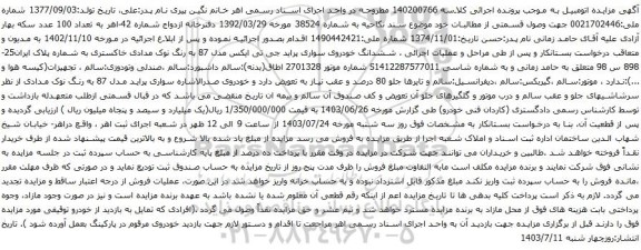 مزایده خودروی سواری پراید جی تی ایکس مدل 87 به رنگ نوک مدادی خاکستری