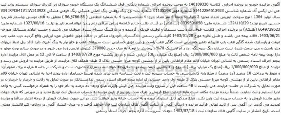 مزایده پراید تیپ جی تی ایکس آی 