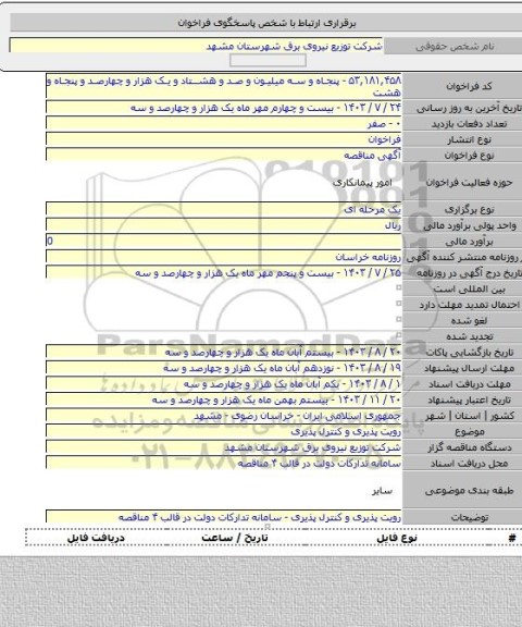 مناقصه, رویت پذیری و کنترل پذیری