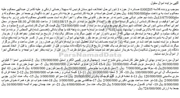 مزایده فروش 1-یخچال فریزر کمبی الکترو استیل و...