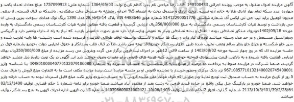 مزایده پراید تیپ جی تی ایکس آی