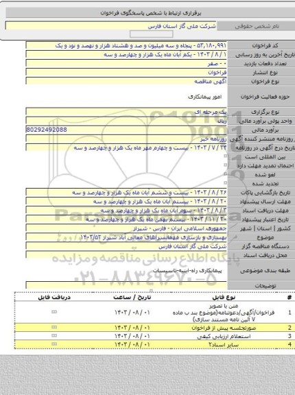 مناقصه, بهسازی و بازسازی مهمانسراهای معالی آباد شیراز ۱۴۰۳/۵۲
