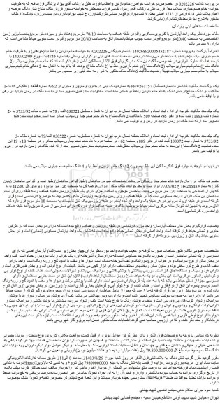 مزایده فروش یک واحد آپارتمان با کاربری مسکونی واقع در طبقه همکف به مساحت 70/13 مترمربع
