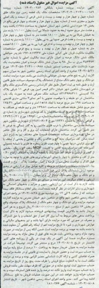 مزایده یک قطعه زمین مساحت 198 مترمربع
