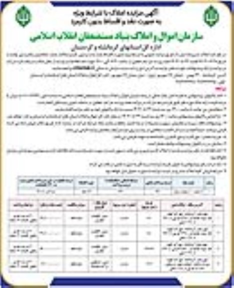 مزایده فروش املاک با کاربری زمین قابلیت تجاری - زمین مسکونی تراکم متوسط