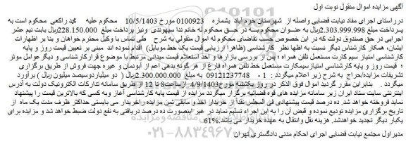 مزایده فروش امتیاز سیم کارت مستعمل تلفن همراه