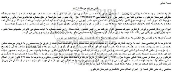مزایده فروش الیاف مصنوعی هالو در باکسهای بسته بندی حدود 200کیلوئی