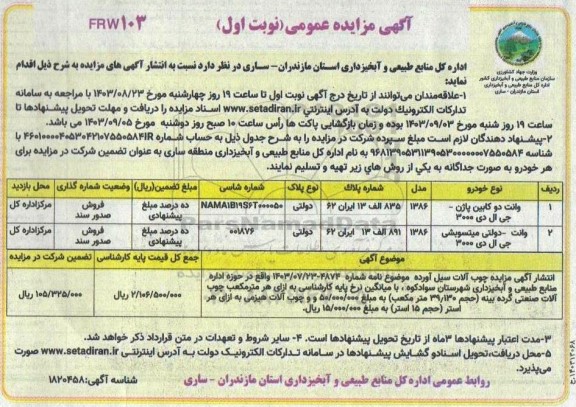 مزایده خودرو 