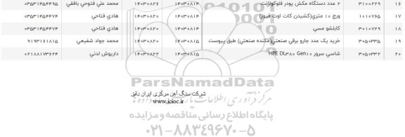 استعلام 2 عدد دستگاه مکش پودر فلوکولانت...