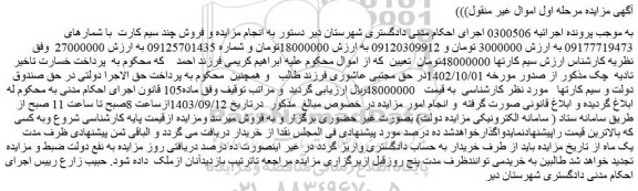 مزایده فروش سیم کارت