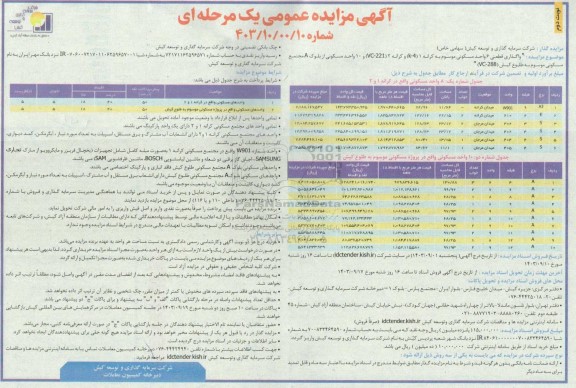 مزایده واگذاری قطعی 6 واحد مسکونی کرانه 1 و 2 و 10 واحد مسکونی از بلوک A طلوع کیش - نوبت دوم