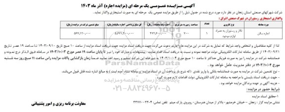 مزایده اجاره سالن