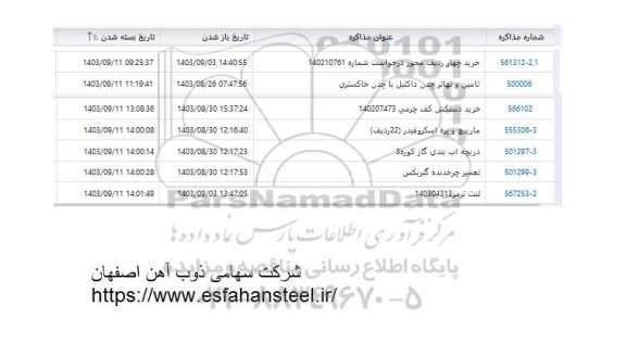 استعلام تامین و تهاتر چدن داکتیل با چدن خاکستری