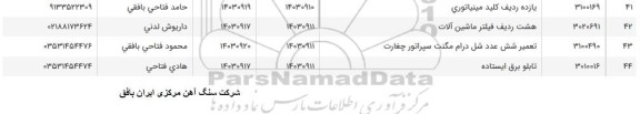 استعلام یازده ردیف کلید مینیاتوری...