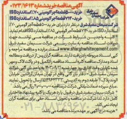 مناقصه  خرید 5000 قطعه آجر آلومینی 